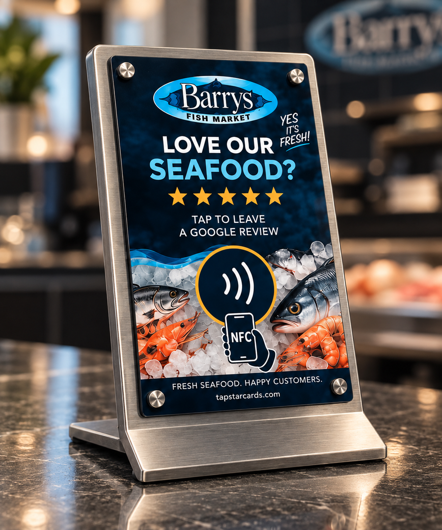 Custom NFC Review Stand